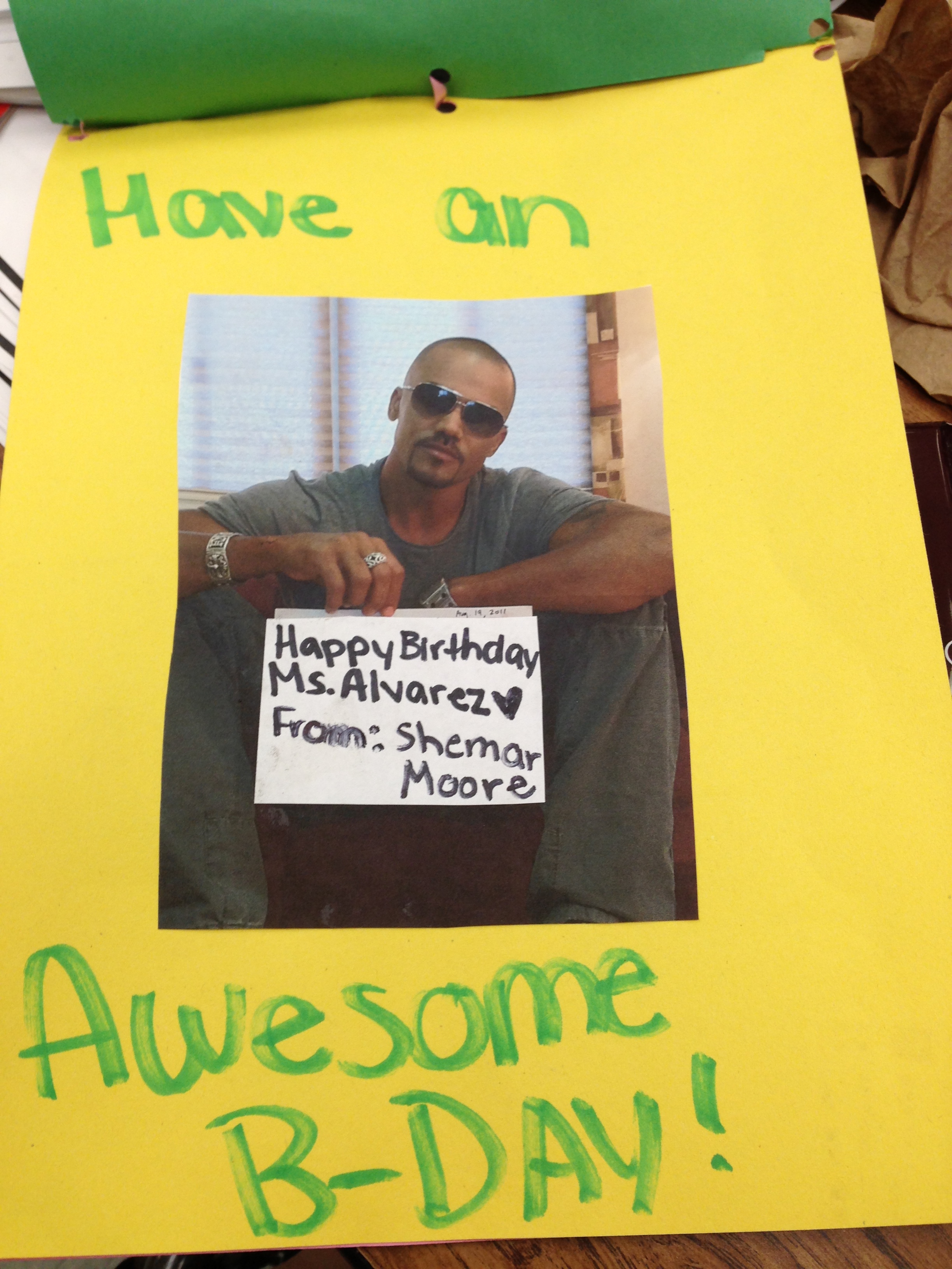 Shemar Moore Wishing Nathasha Alvarez Happy Birthday